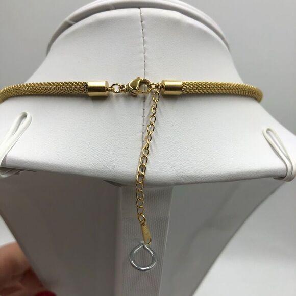 18K Gold Plated Women's Statement Necklace Dangling Ball Pendant Waterproof - Picture 5 of 11